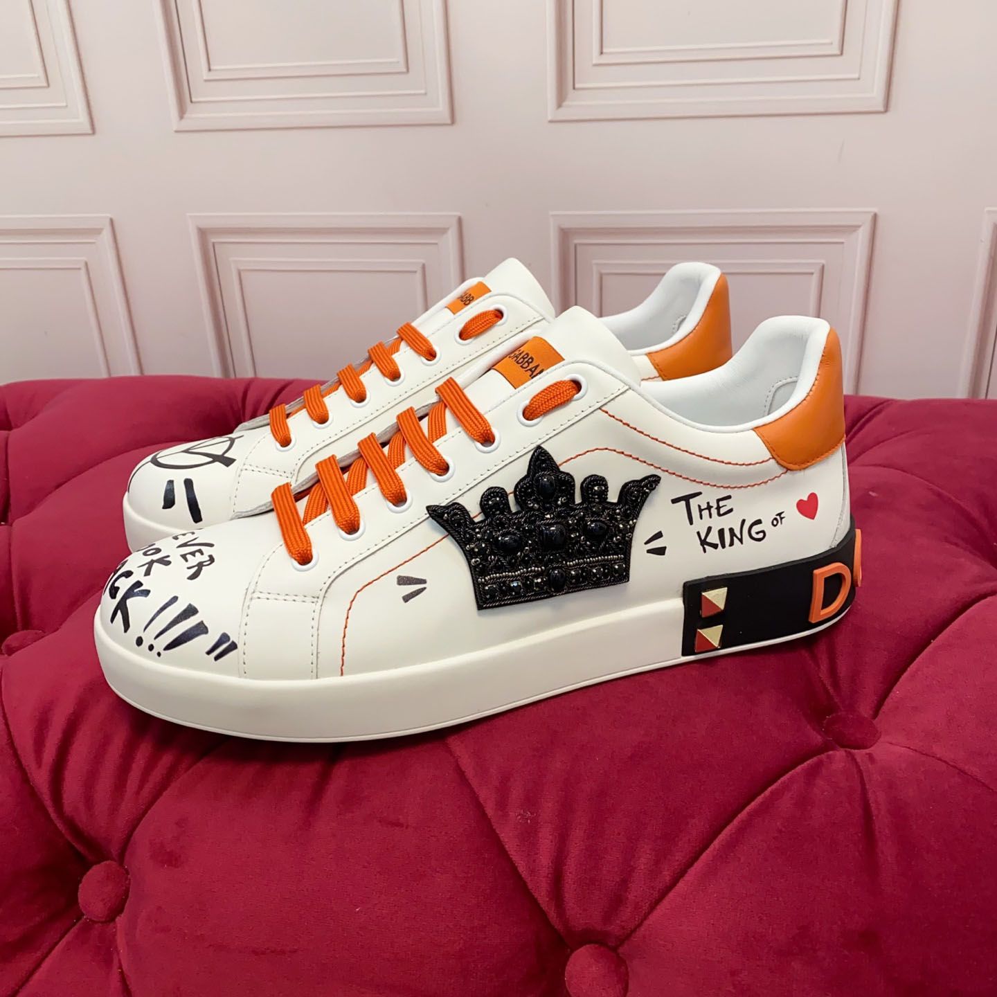 Dolce & Gabbana Portofino Nappa Calfskin Sneakers - DesignerGu