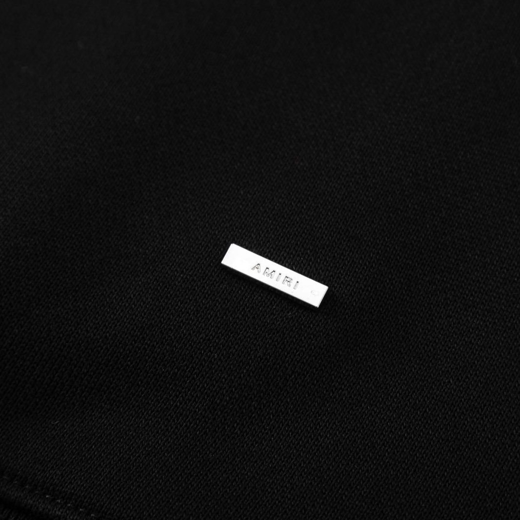 Amiri Black Relaxed Zip-Up Hoodie - DesignerGu