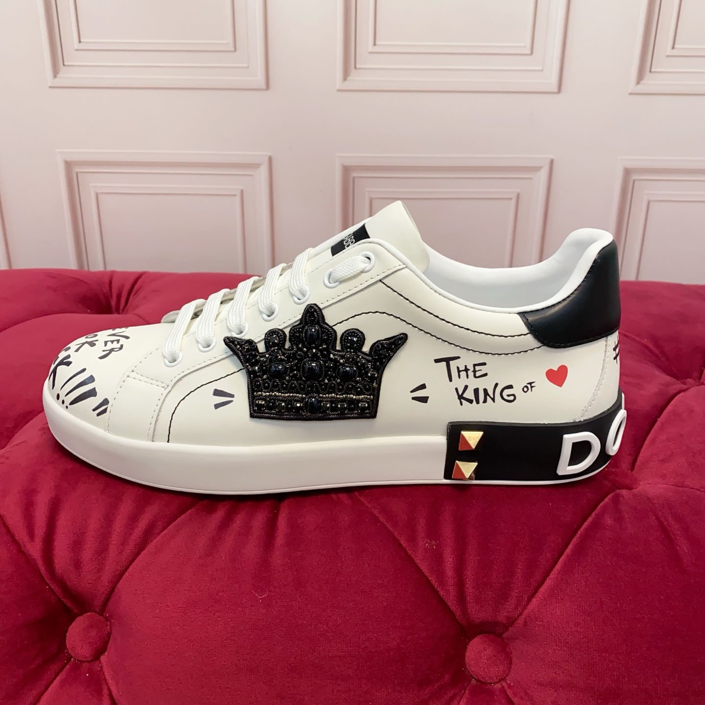 Dolce & Gabbana Portofino Nappa Calfskin Sneakers - DesignerGu
