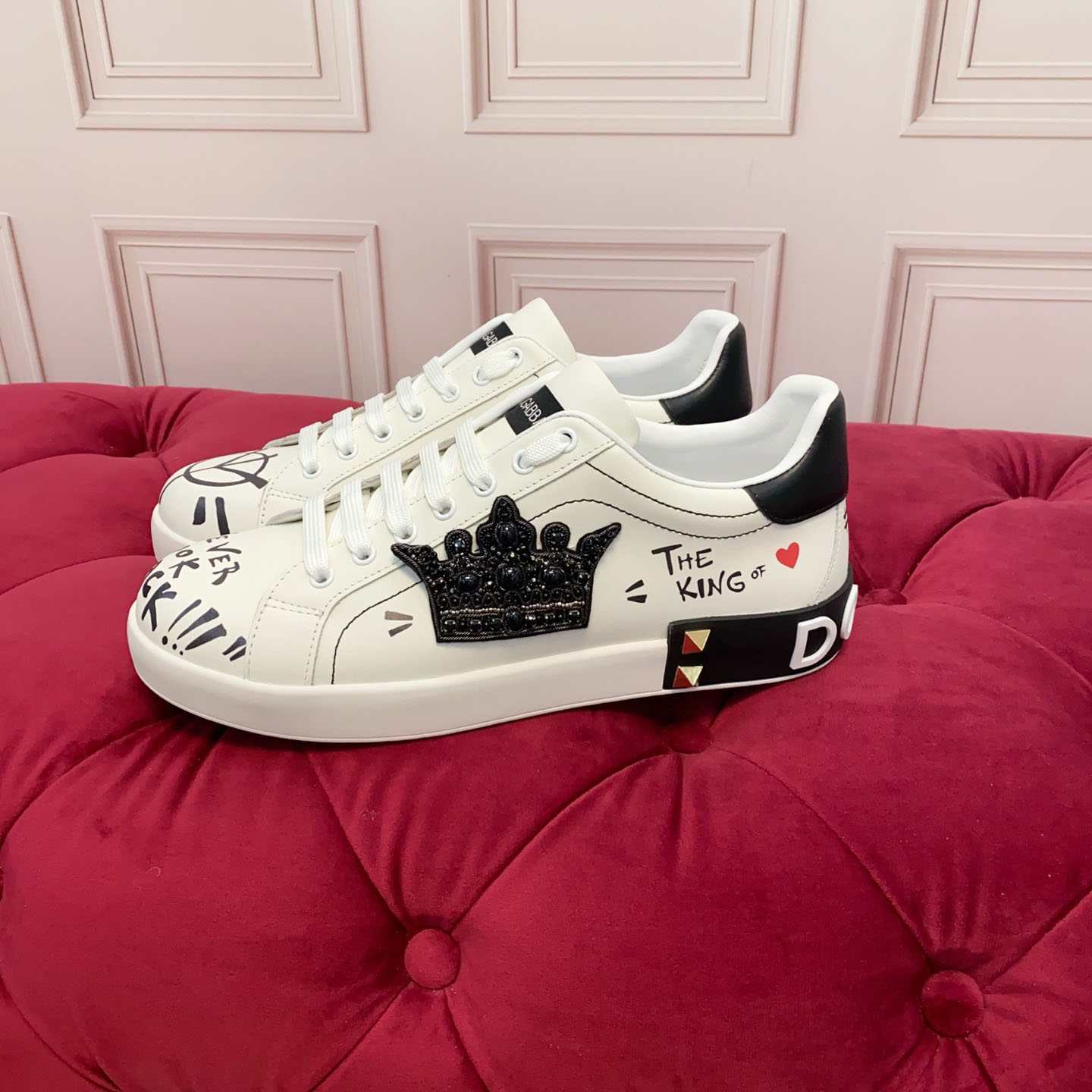 Dolce & Gabbana Portofino Nappa Calfskin Sneakers - DesignerGu