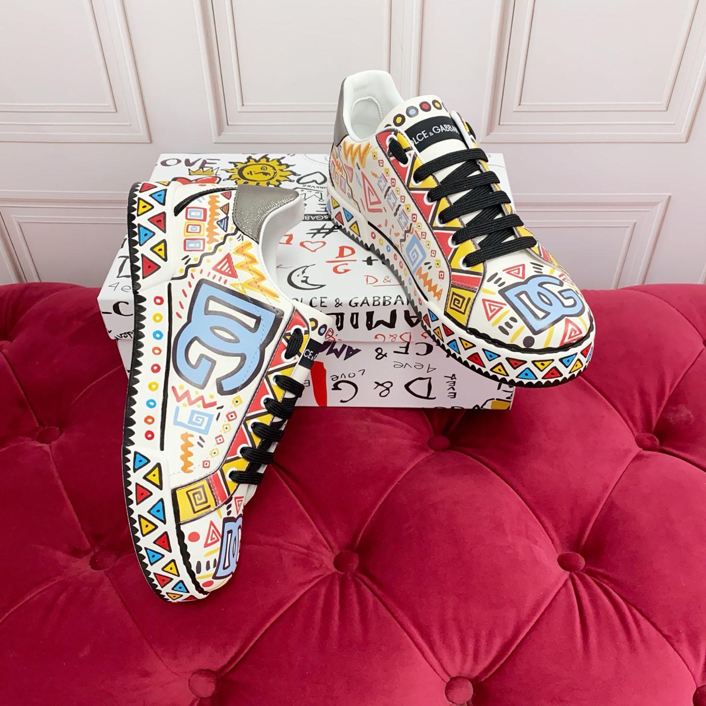 Dolce & Gabbana Portofino Calfskin Sneakers - DesignerGu