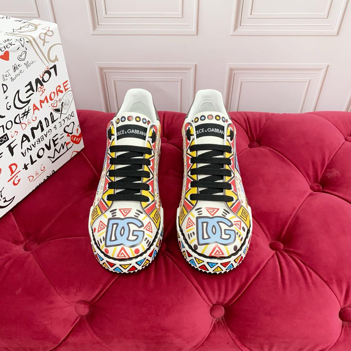 Dolce & Gabbana Portofino Calfskin Sneakers - DesignerGu