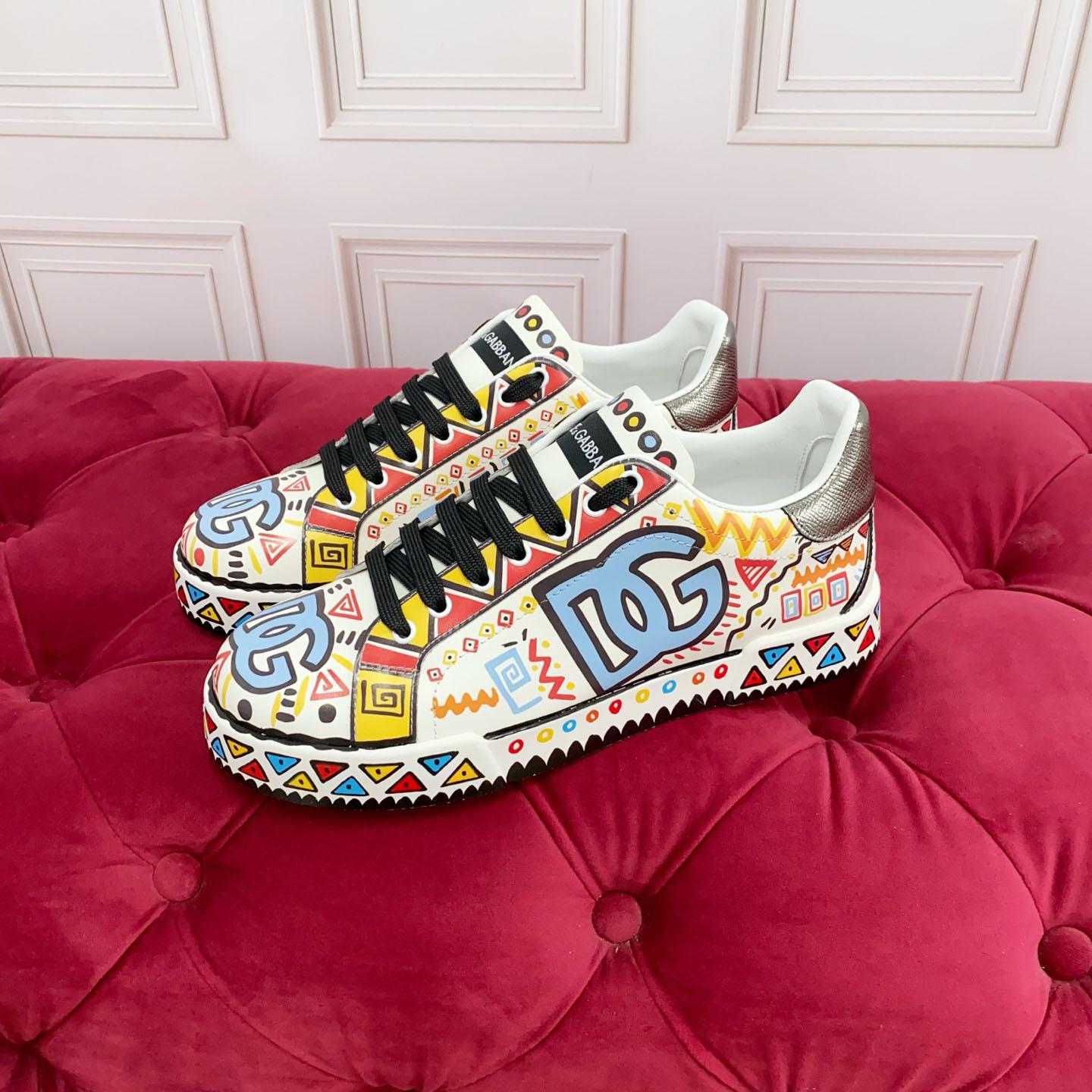 Dolce & Gabbana Portofino Calfskin Sneakers - DesignerGu
