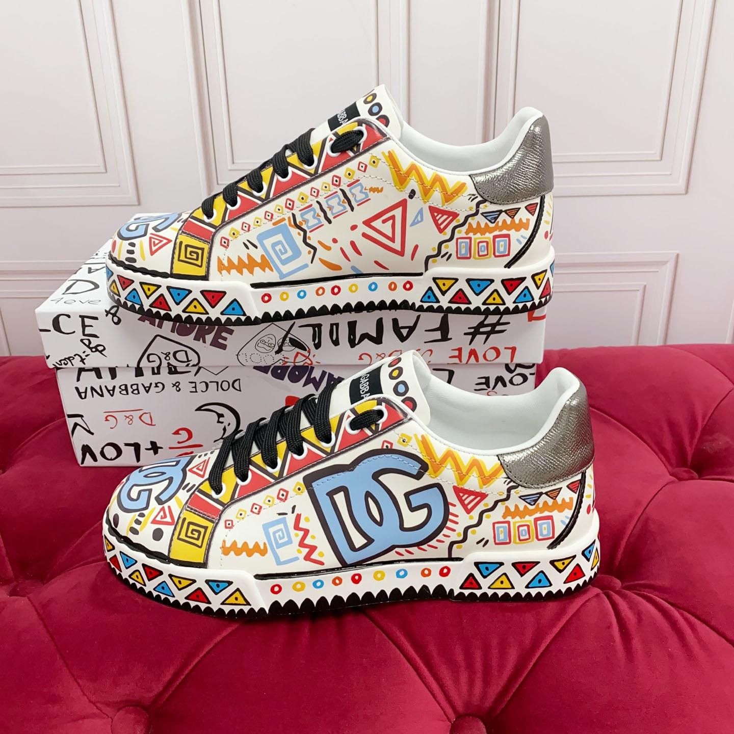 Dolce & Gabbana Portofino Calfskin Sneakers - DesignerGu