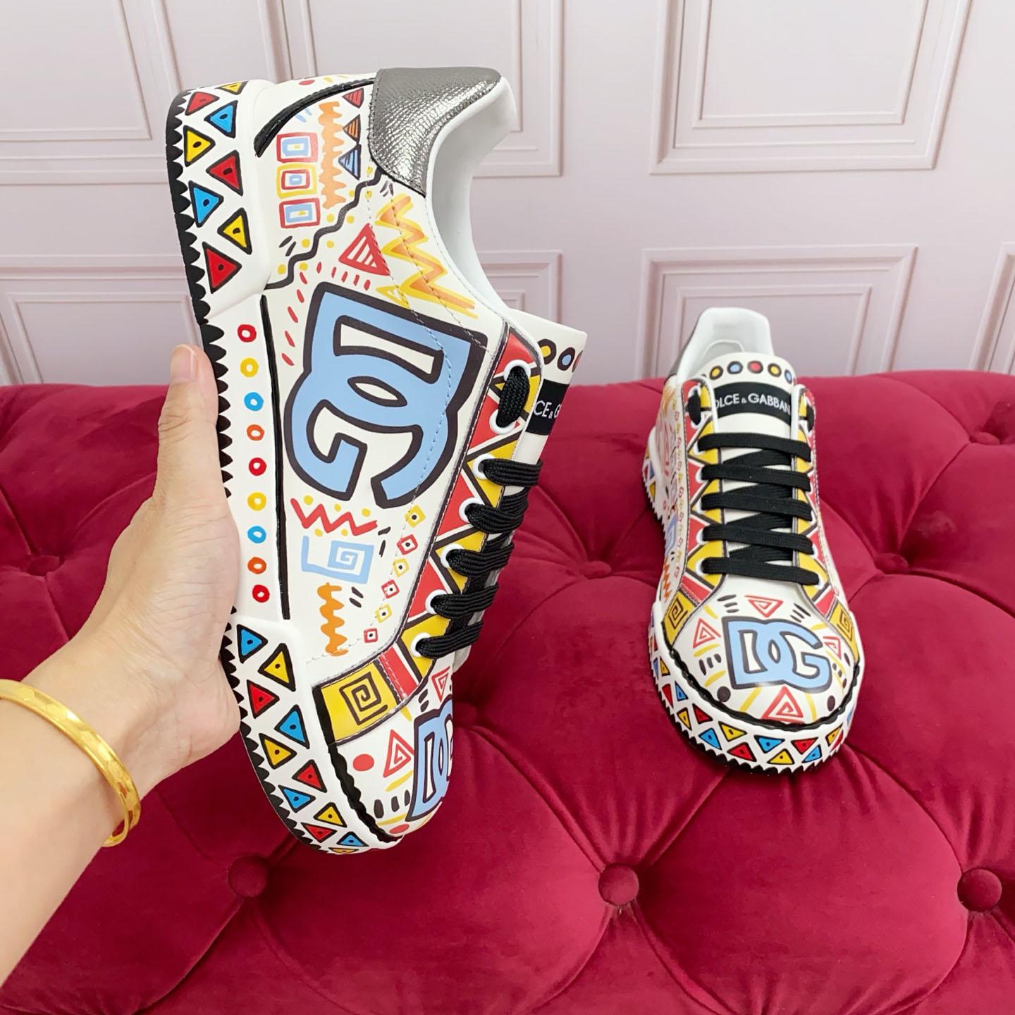 Dolce & Gabbana Portofino Calfskin Sneakers - DesignerGu