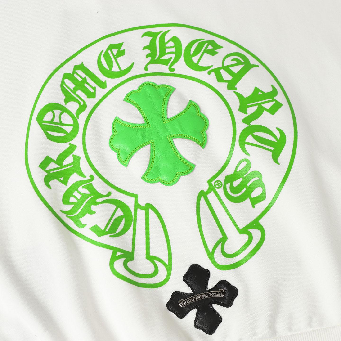 Chrome Hearts White Leather Cross Horseshoe Hoodie - DesignerGu