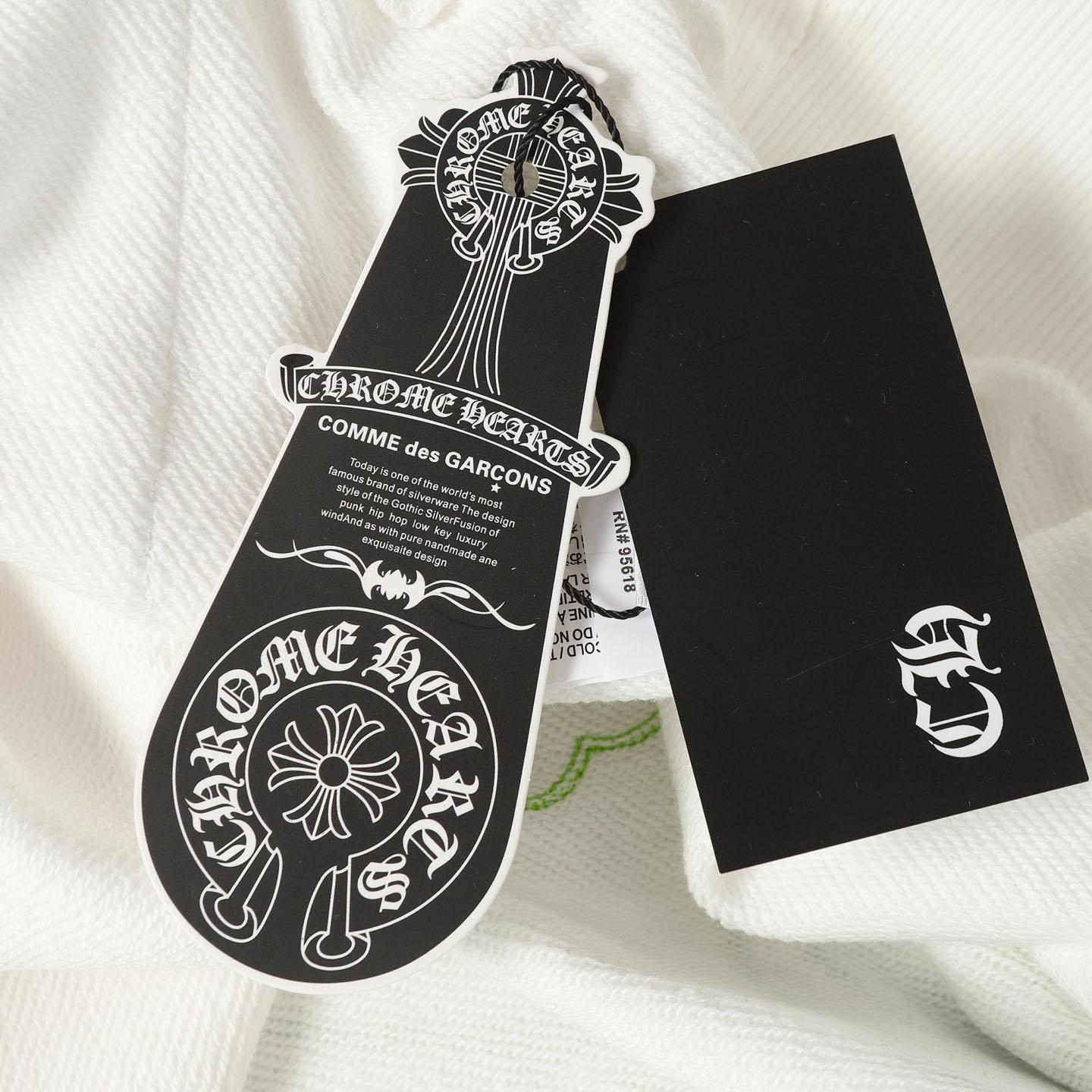 Chrome Hearts White Leather Cross Horseshoe Hoodie - DesignerGu