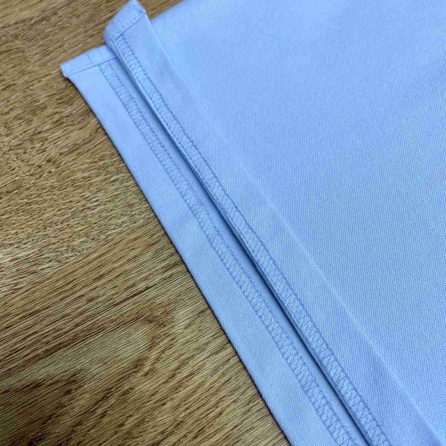Casablanca Pale Blue Laurel Pique Short Sleeve Polo Shirt C1173 - DesignerGu