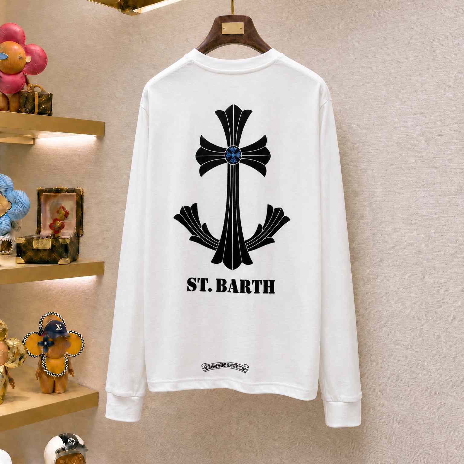 Chrome Hearts St. Barth Long Sleeve T-shirt  'White' - DesignerGu