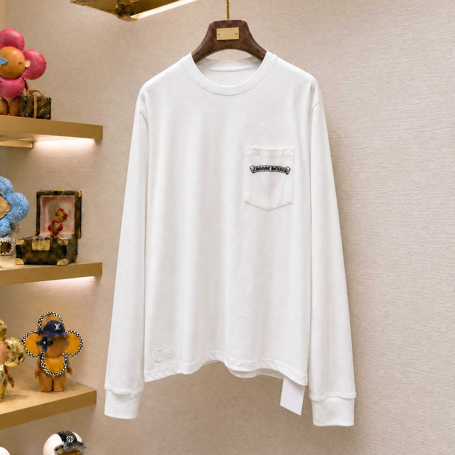 Chrome Hearts St. Barth Long Sleeve T-shirt  'White' - DesignerGu