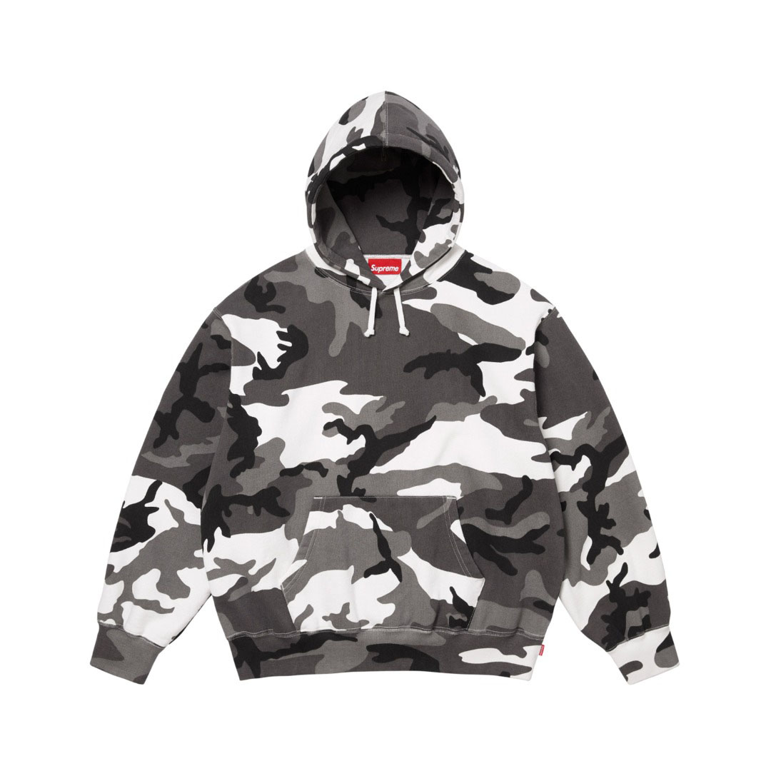 Supreme Satin Appliqué Hooded Sweatshirt 'Snow Camo' - DesignerGu