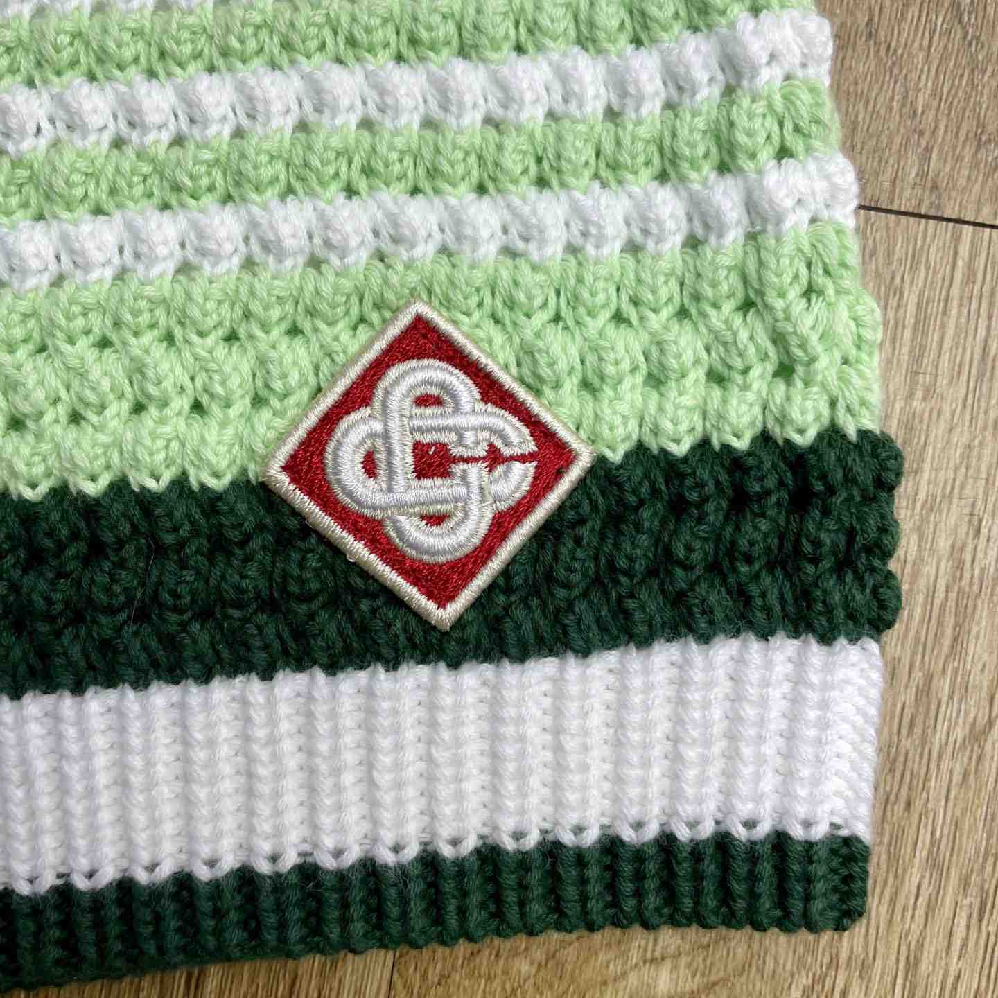 Casablanca Green & White Tennis Stripe Crochet Shorts D0207 - DesignerGu