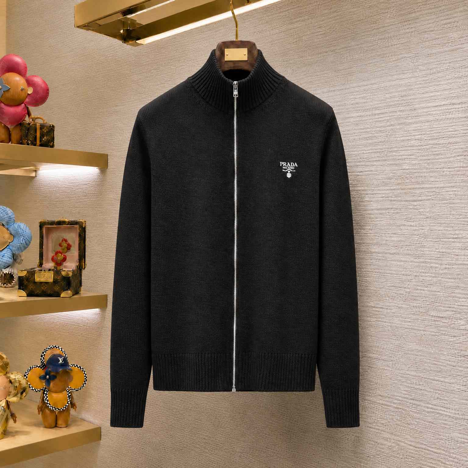 Prada Cashmere Full-Zip Sweater - DesignerGu