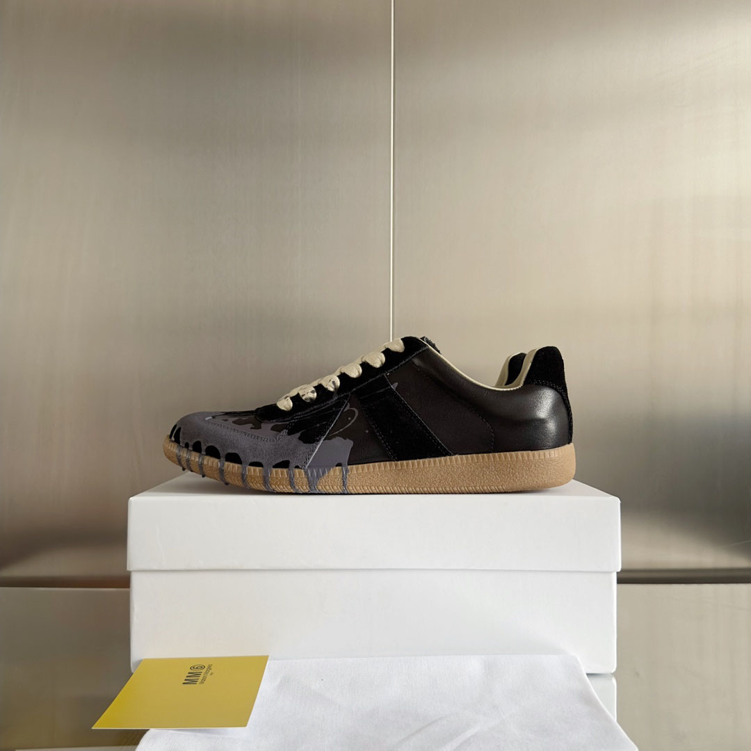 Maison Margiela Replica Paint Leather Sneakers - DesignerGu