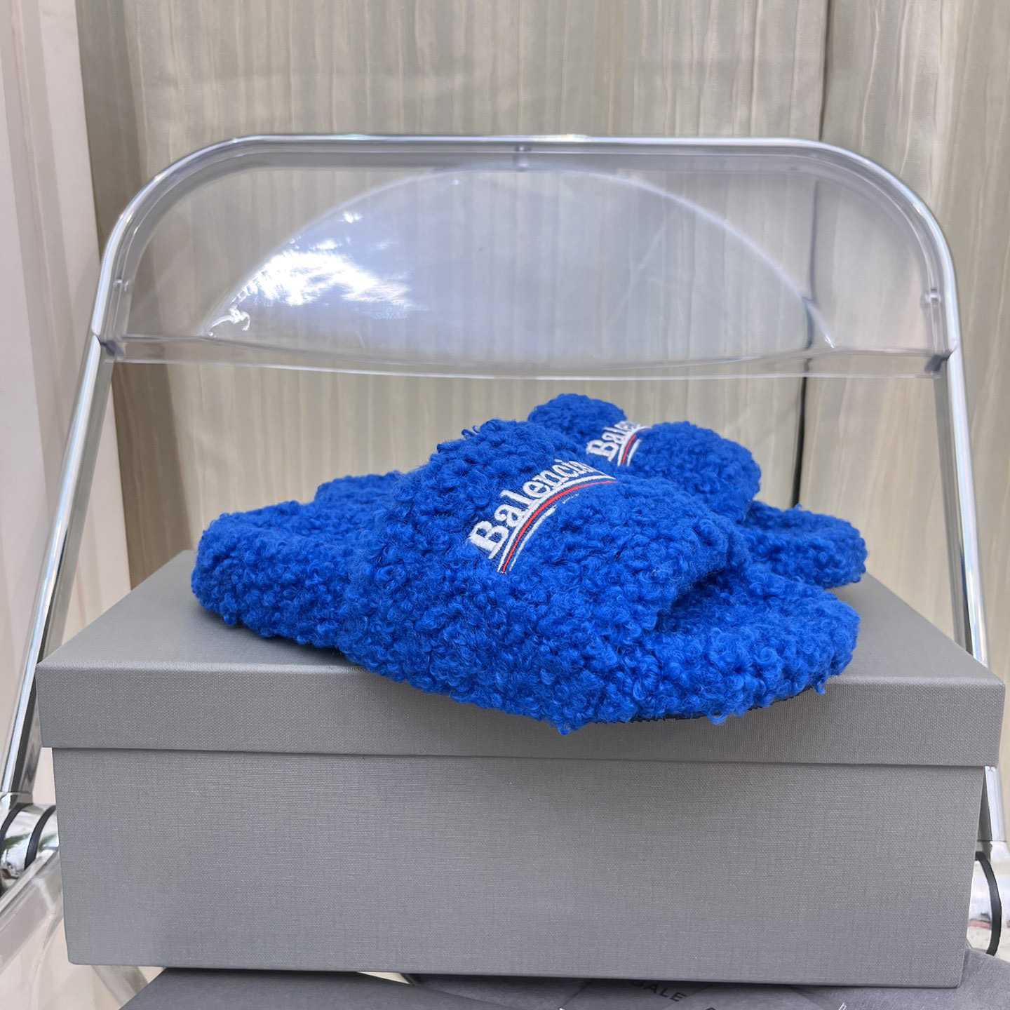 Balenciaga Furry Slide Sandals - DesignerGu
