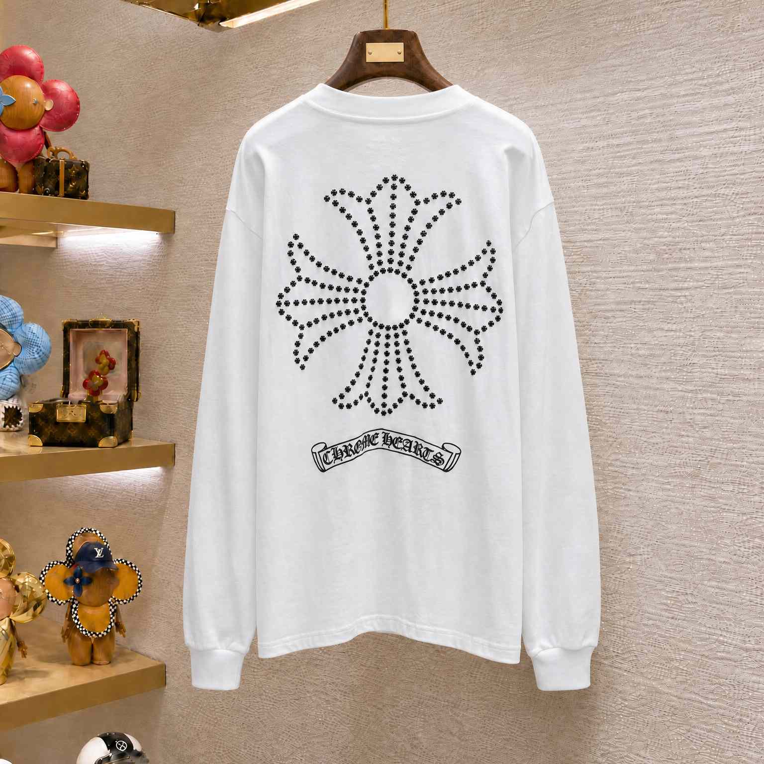Chrome Hearts Logo Pocket Long Sleeve 'White' - DesignerGu