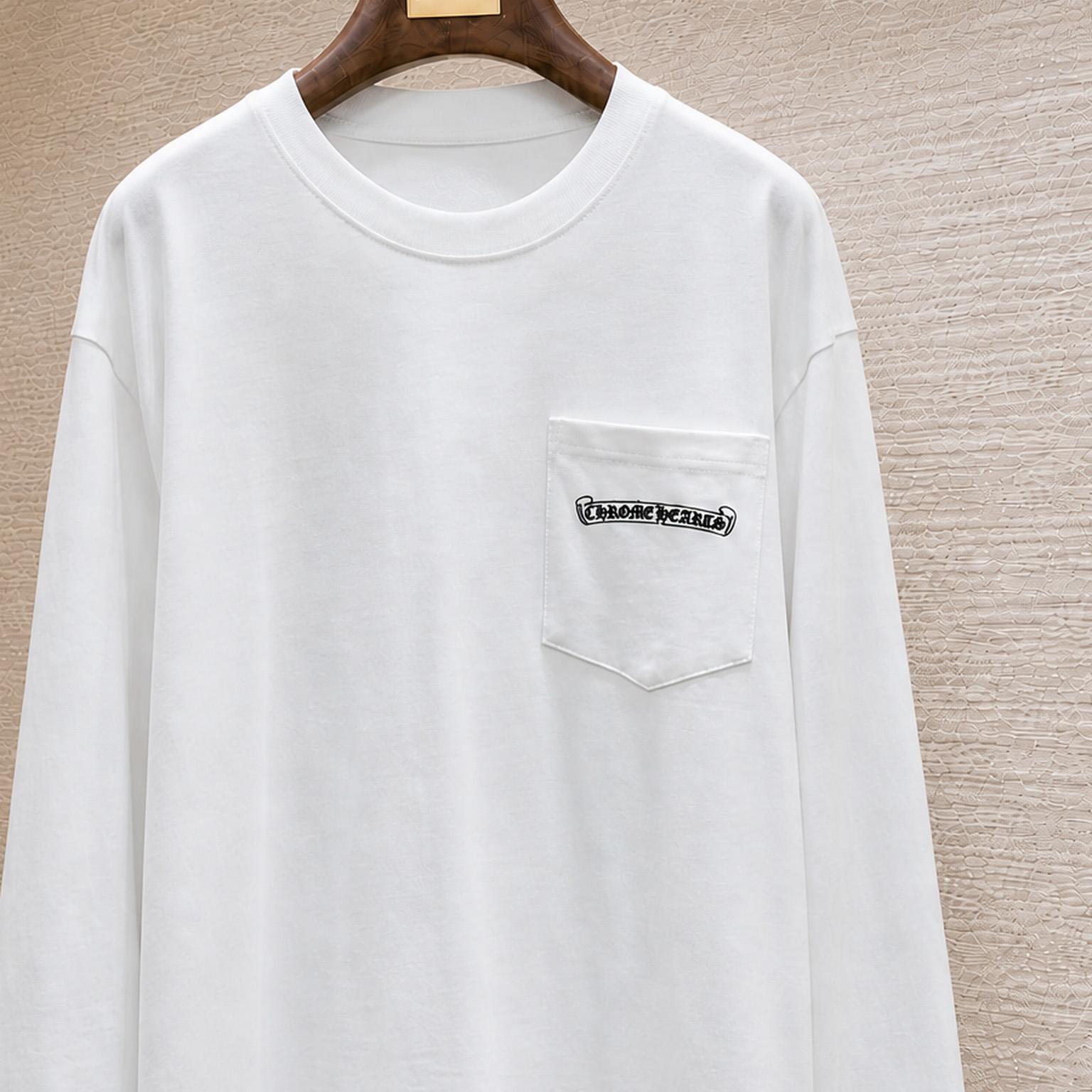 Chrome Hearts Logo Pocket Long Sleeve 'White' - DesignerGu