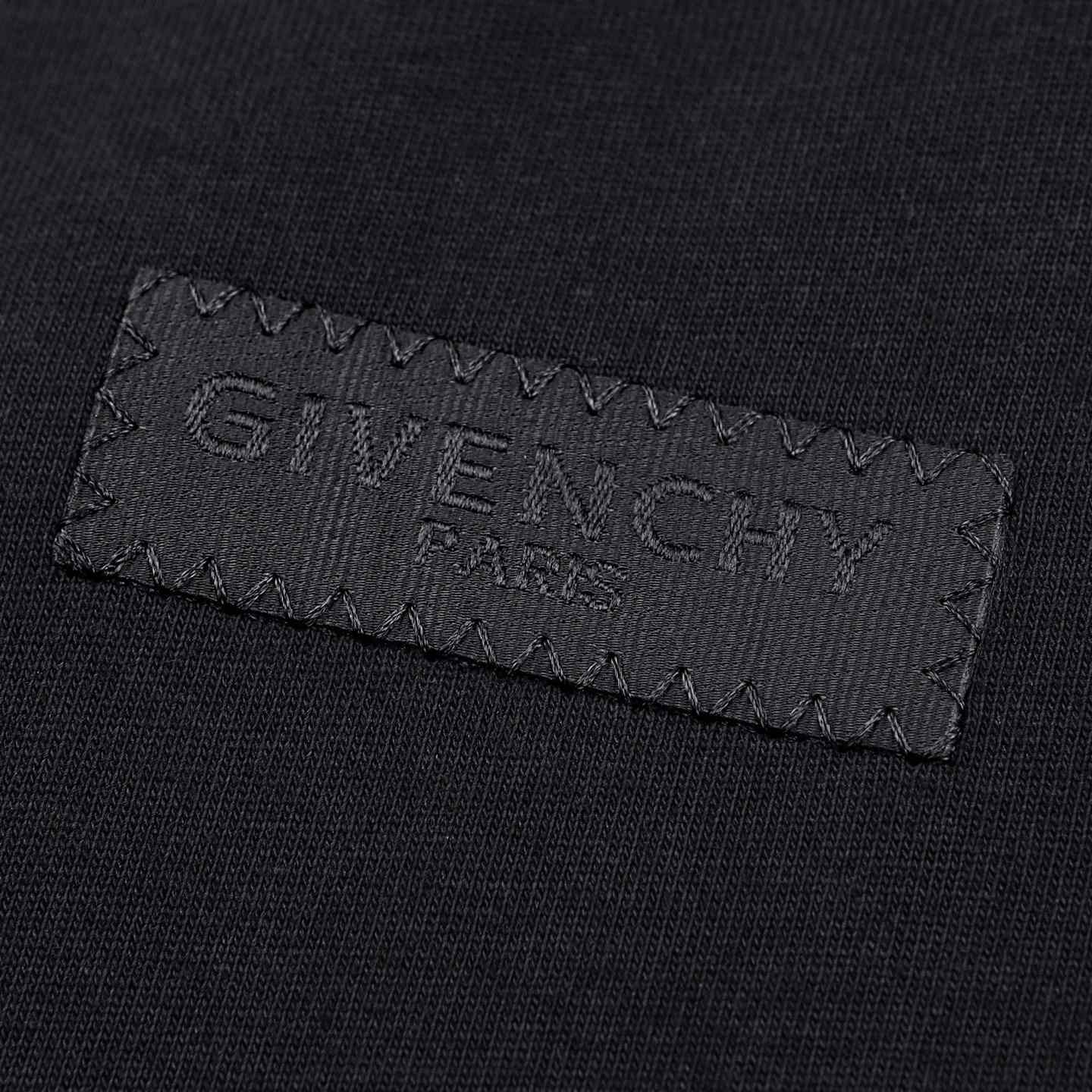 Givenchy Black 'GIVENCHY Paris' Gros Grain T-shirt - DesignerGu