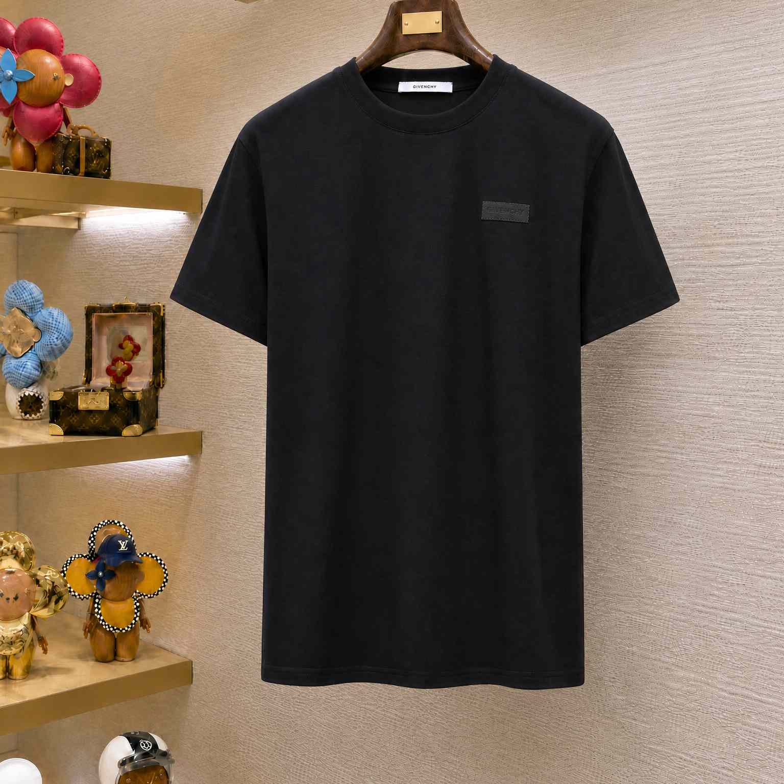 Givenchy Black 'GIVENCHY Paris' Gros Grain T-shirt - DesignerGu