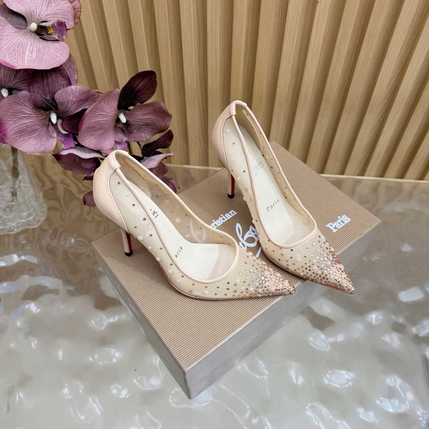 Christian Louboutin Miss Z Degrastrass Leather Pumps 100 - DesignerGu