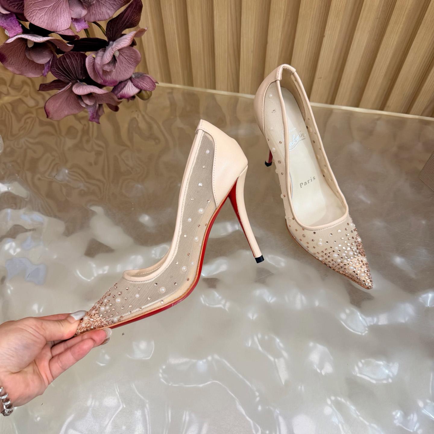 Christian Louboutin Miss Z Degrastrass Leather Pumps 100 - DesignerGu