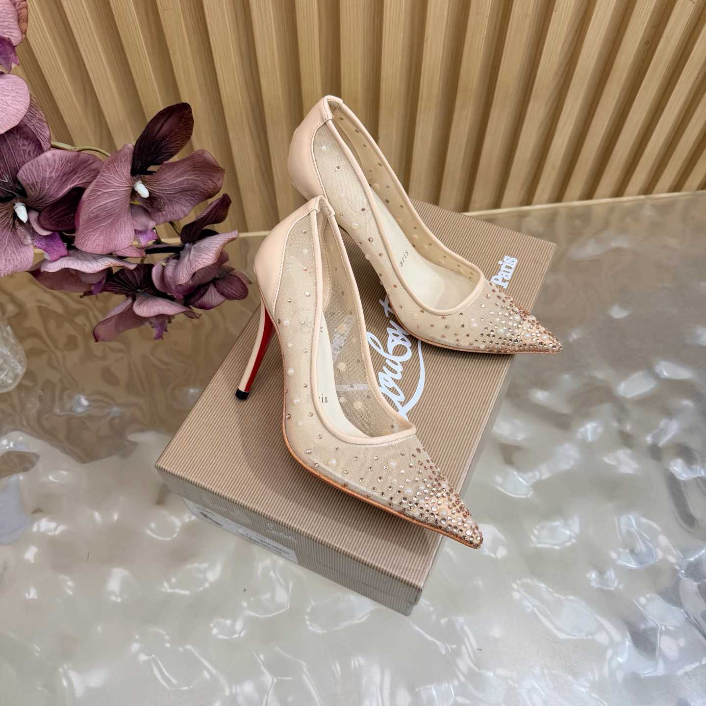 Christian Louboutin Miss Z Degrastrass Leather Pumps 100 - DesignerGu