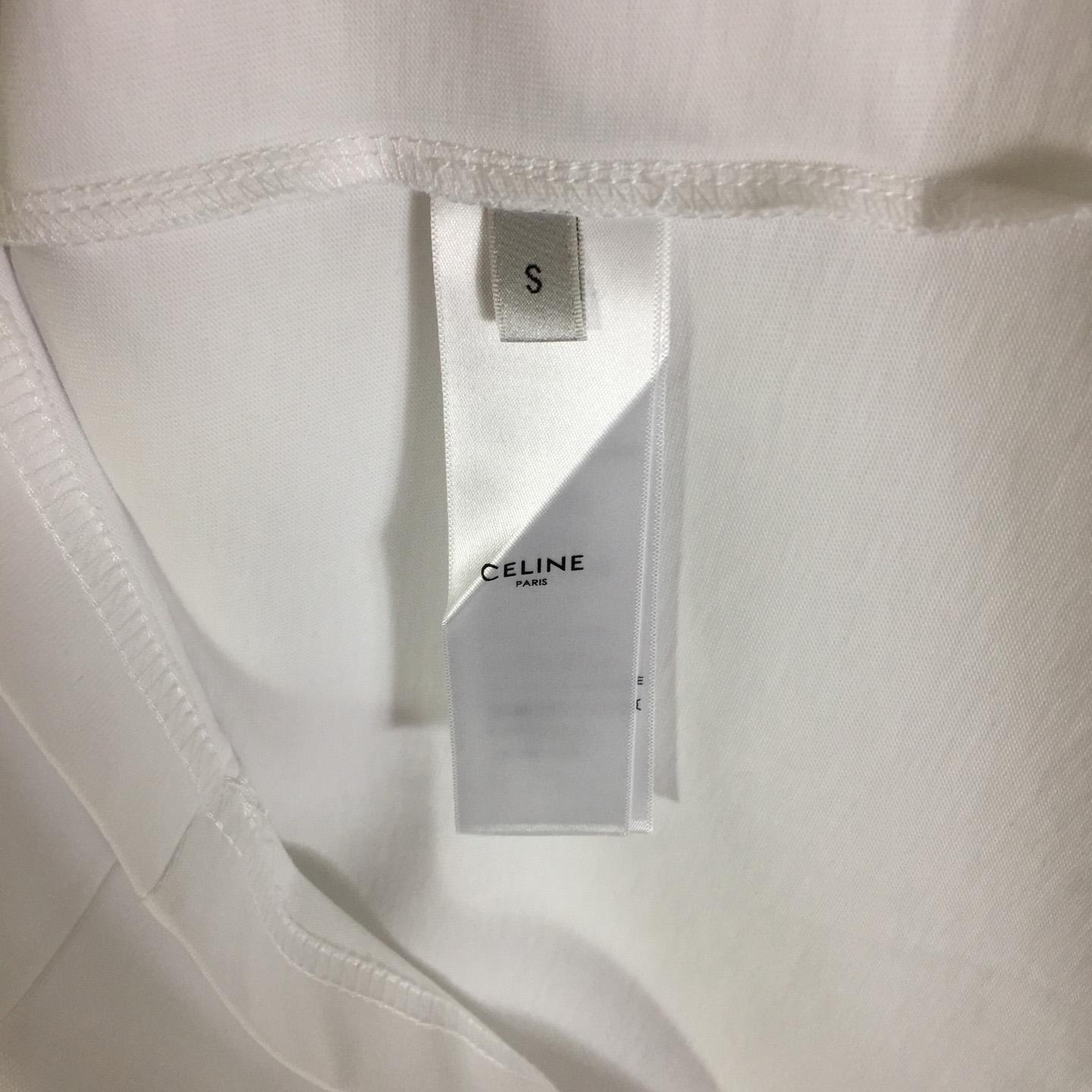 Celine Long Sleeved T-Shirt In Cotton Jersey - DesignerGu