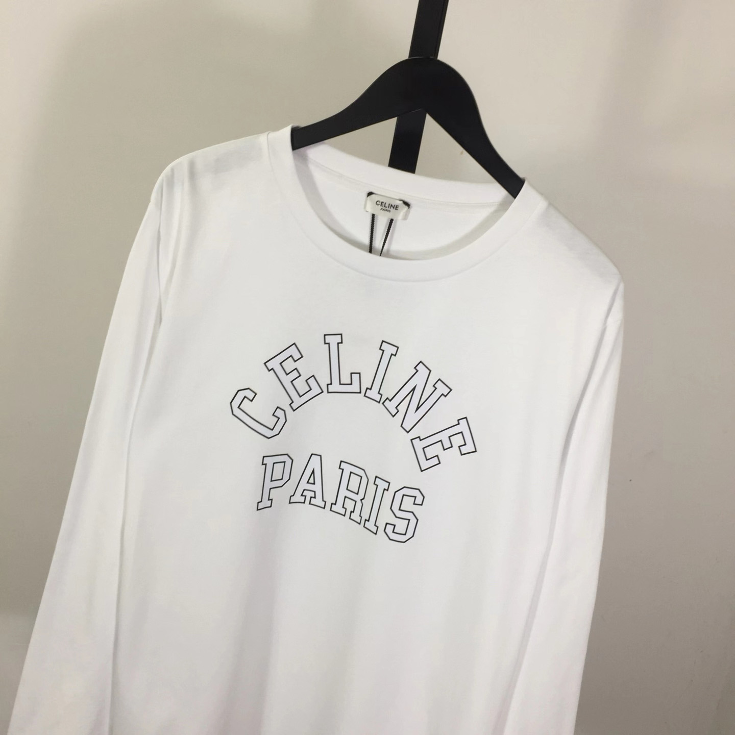 Celine Long Sleeved T-Shirt In Cotton Jersey - DesignerGu
