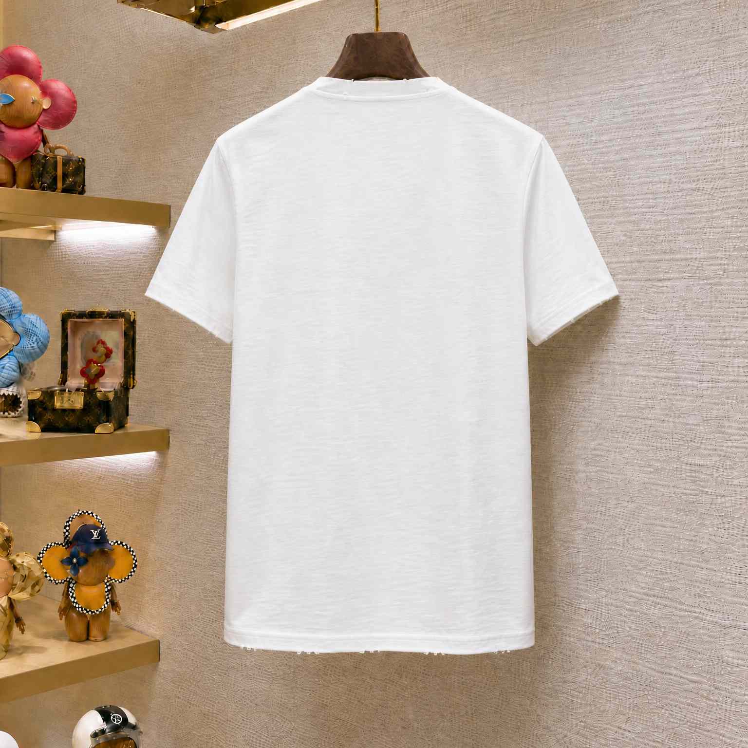 Dior Embroidered Letter Short Sleeve Tee - DesignerGu