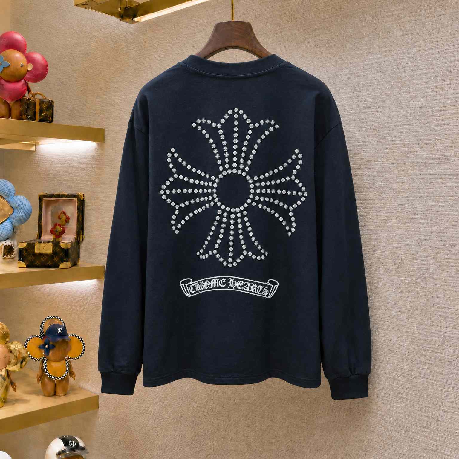 Chrome Hearts Logo Pocket Long Sleeve 'Black' - DesignerGu
