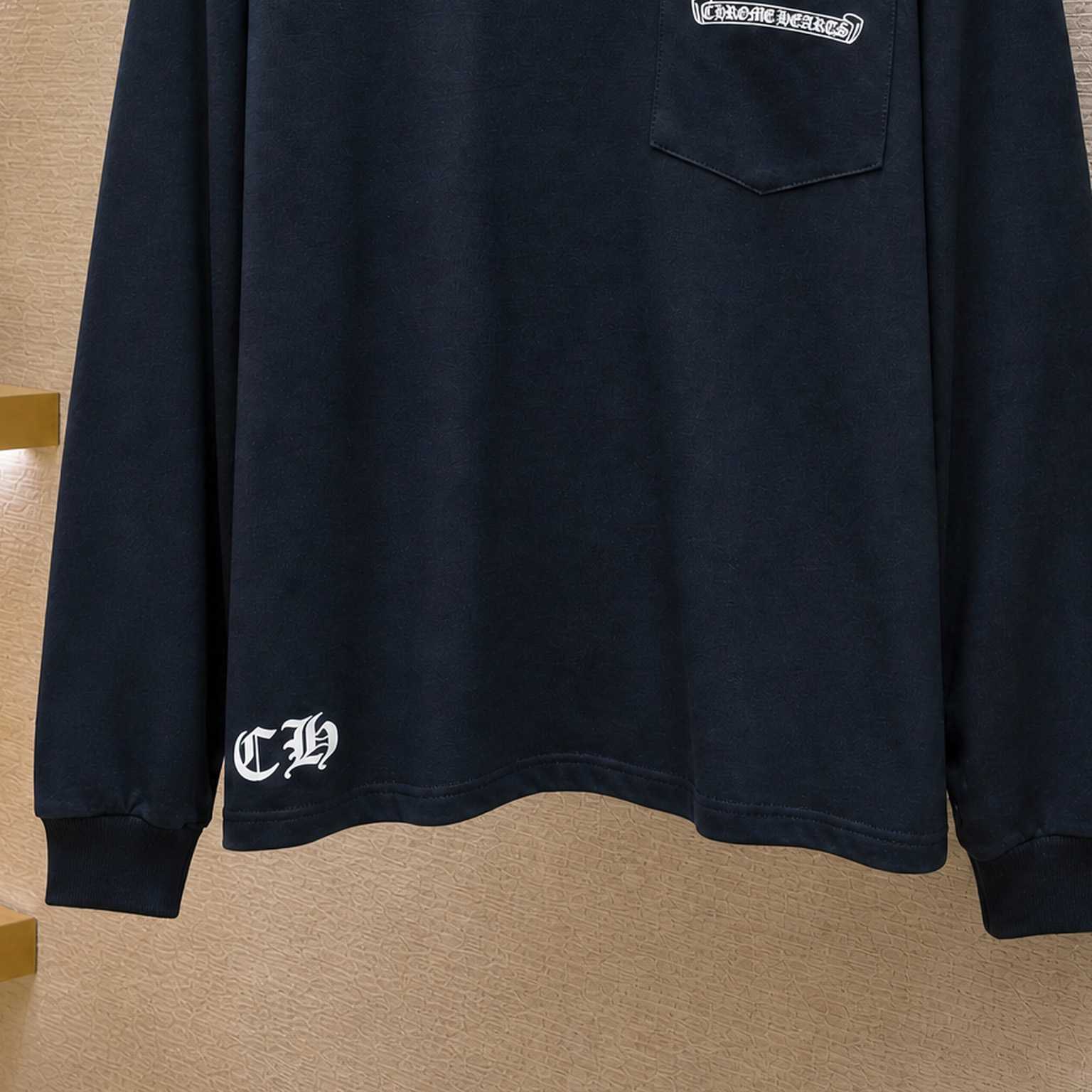 Chrome Hearts Logo Pocket Long Sleeve 'Black' - DesignerGu