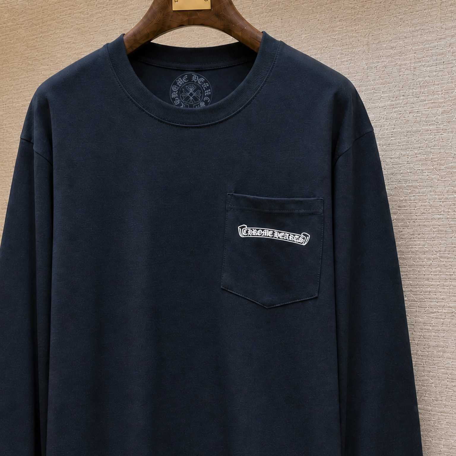 Chrome Hearts Logo Pocket Long Sleeve 'Black' - DesignerGu