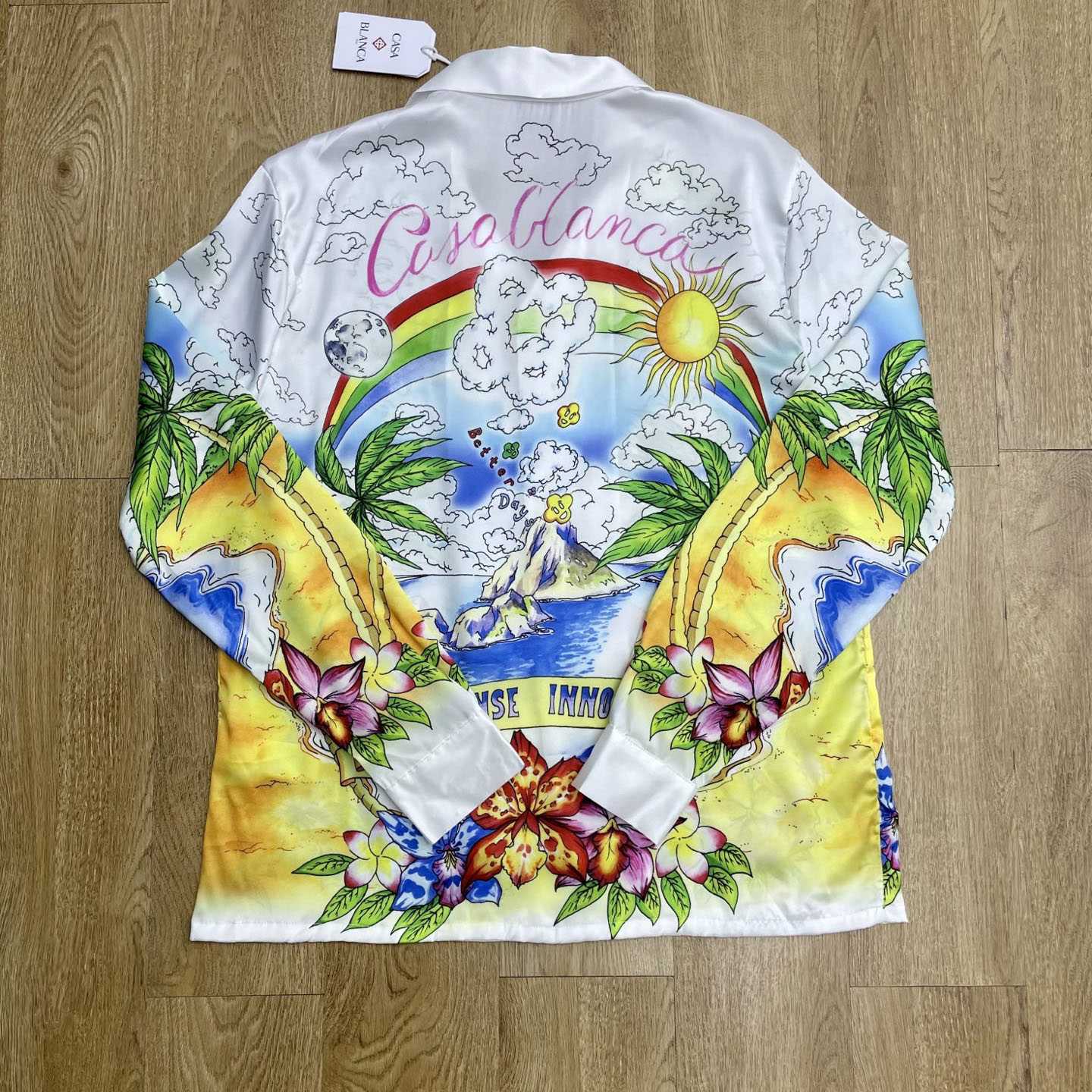 Casablanca Better Days Printed Silk Shirt CA3562 - DesignerGu