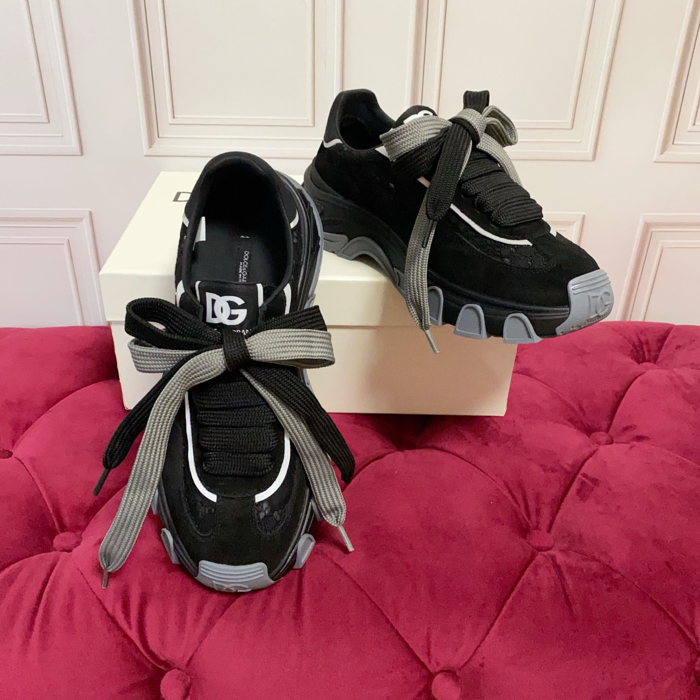 Dolce & Gabbana DG Country Road Fabric Sneakers - DesignerGu