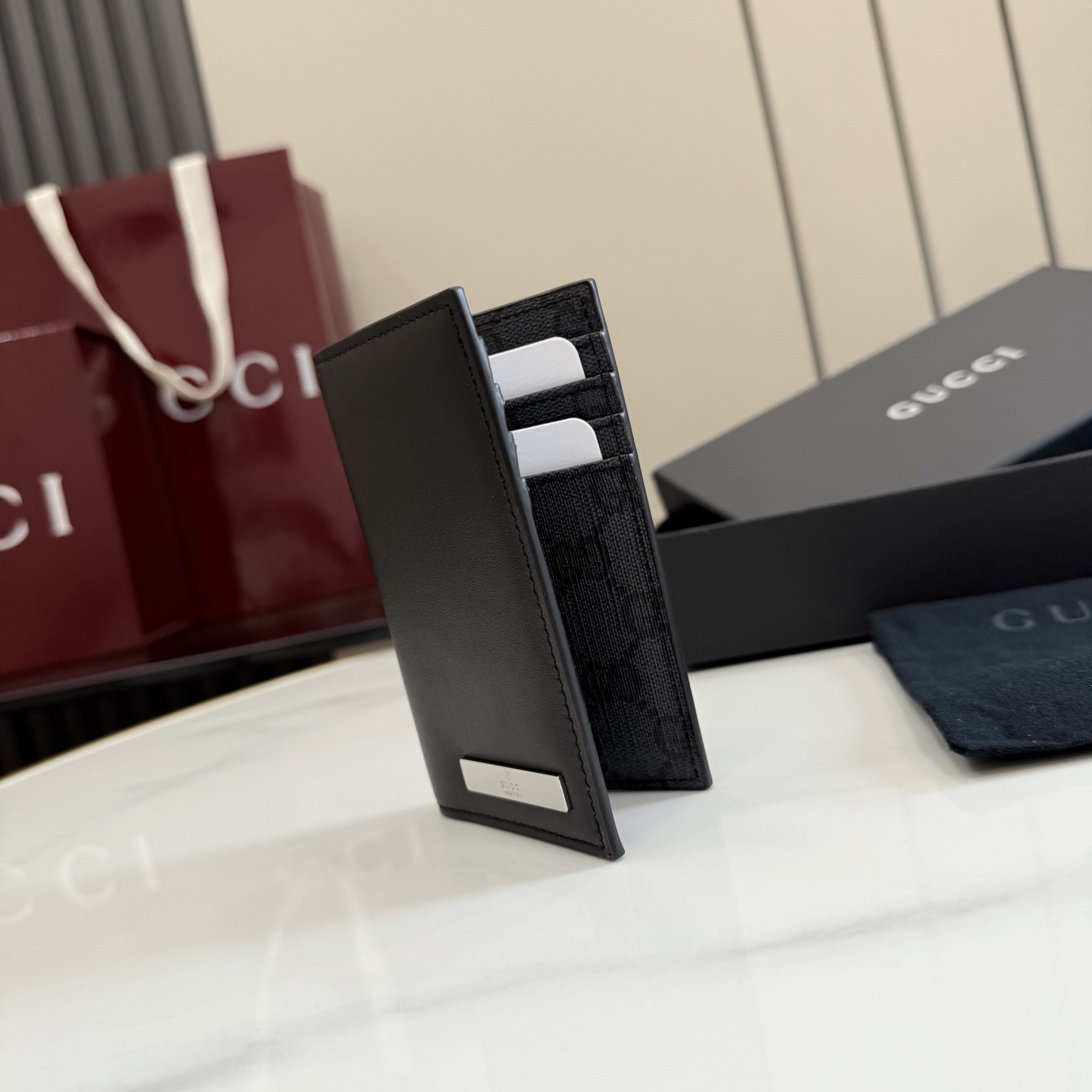 Gucci Card Case With Metal Tag 875594 - DesignerGu