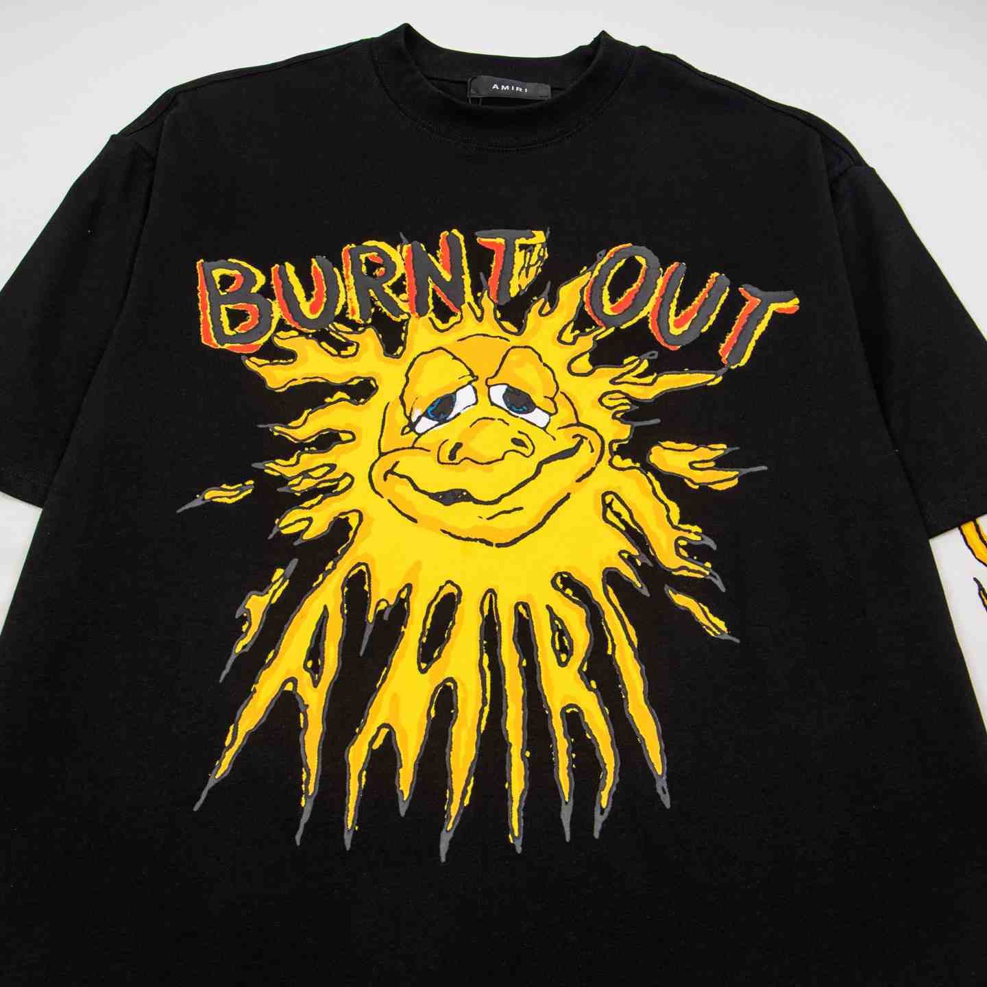 Amiri Cotton Burn Out T-Shirt 'Black' - DesignerGu