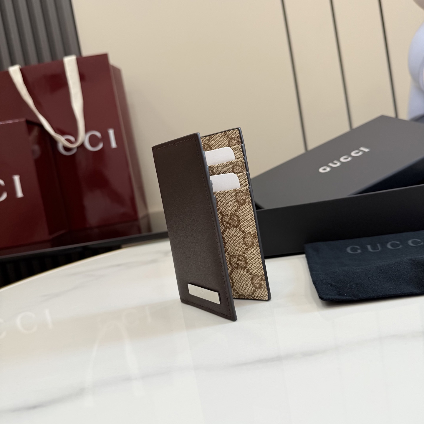 Gucci Card Case With Metal Tag 875594 - DesignerGu