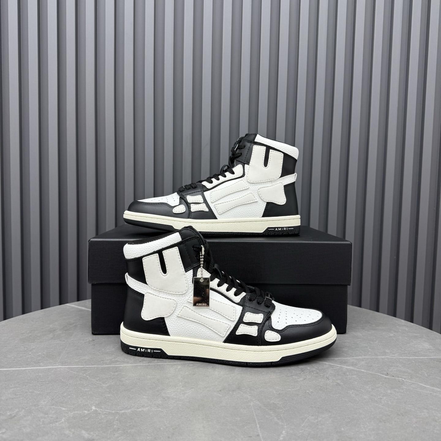 Amiri Skel Top Hi 'Black White' - DesignerGu