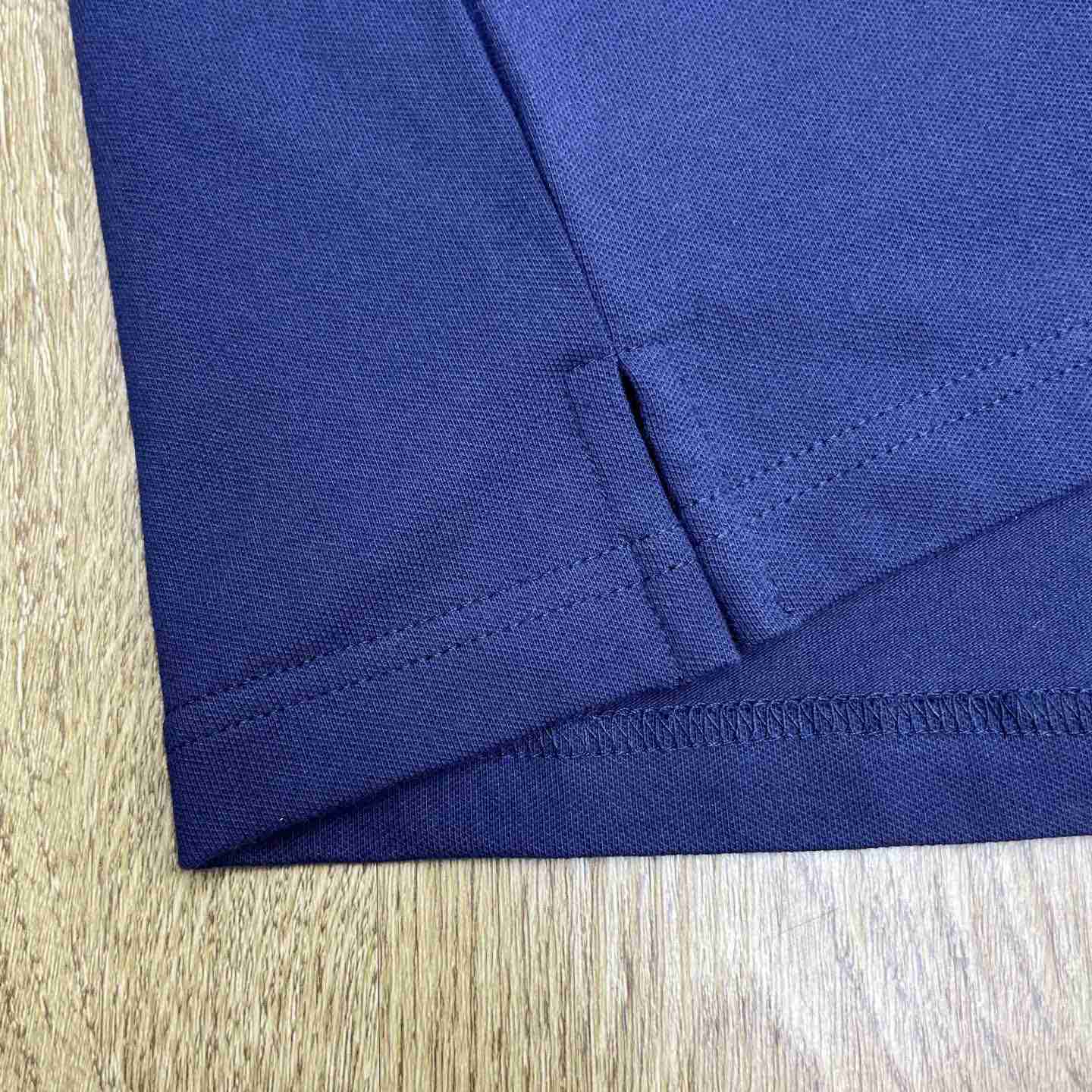 Casablanca Navy Laurel Pique Short Sleeve Polo Shirt C1174 - DesignerGu
