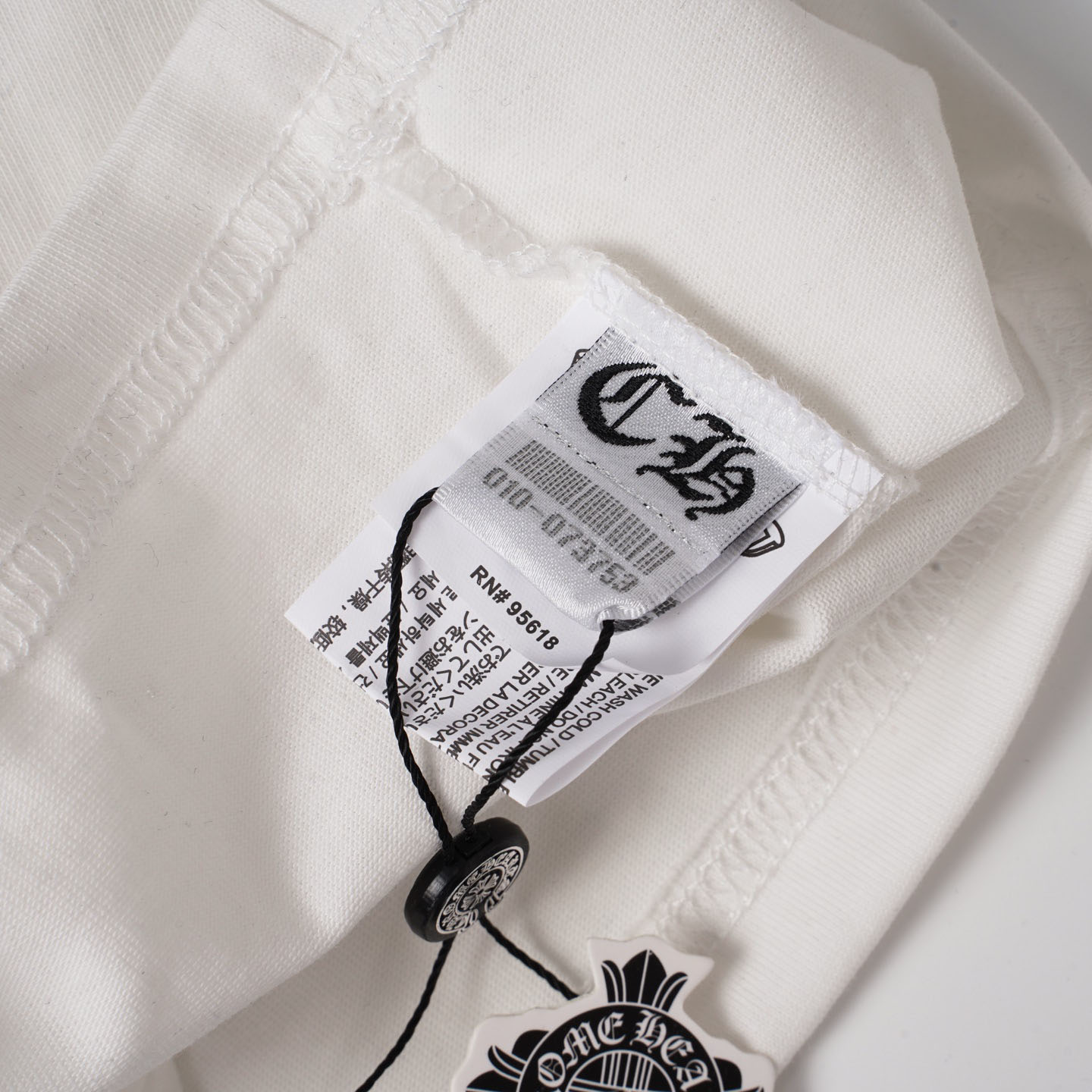 Chrome Hearts Neck Logo Long Sleeve T-Shirt  'White' - DesignerGu