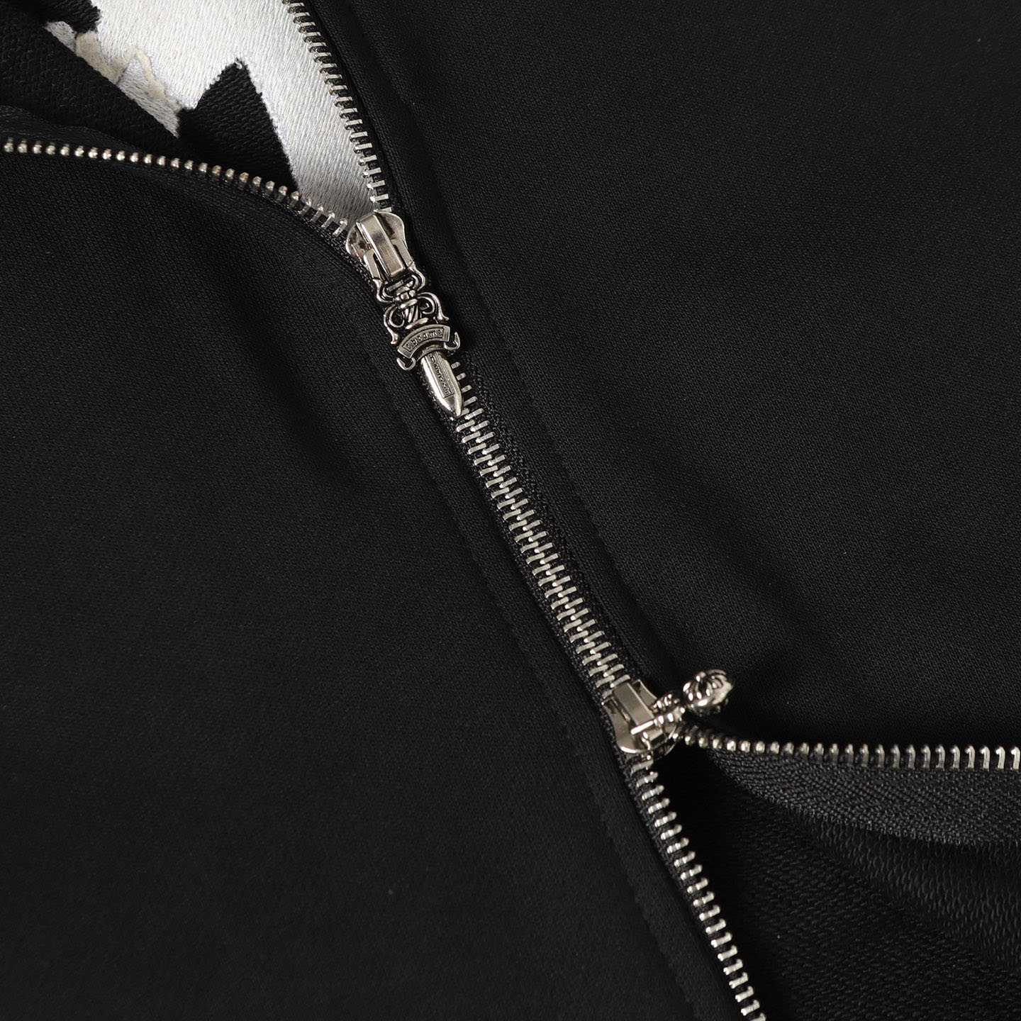 Chrome Hearts Embroidered King Taco Zip Up Hoodie 'Black' - DesignerGu
