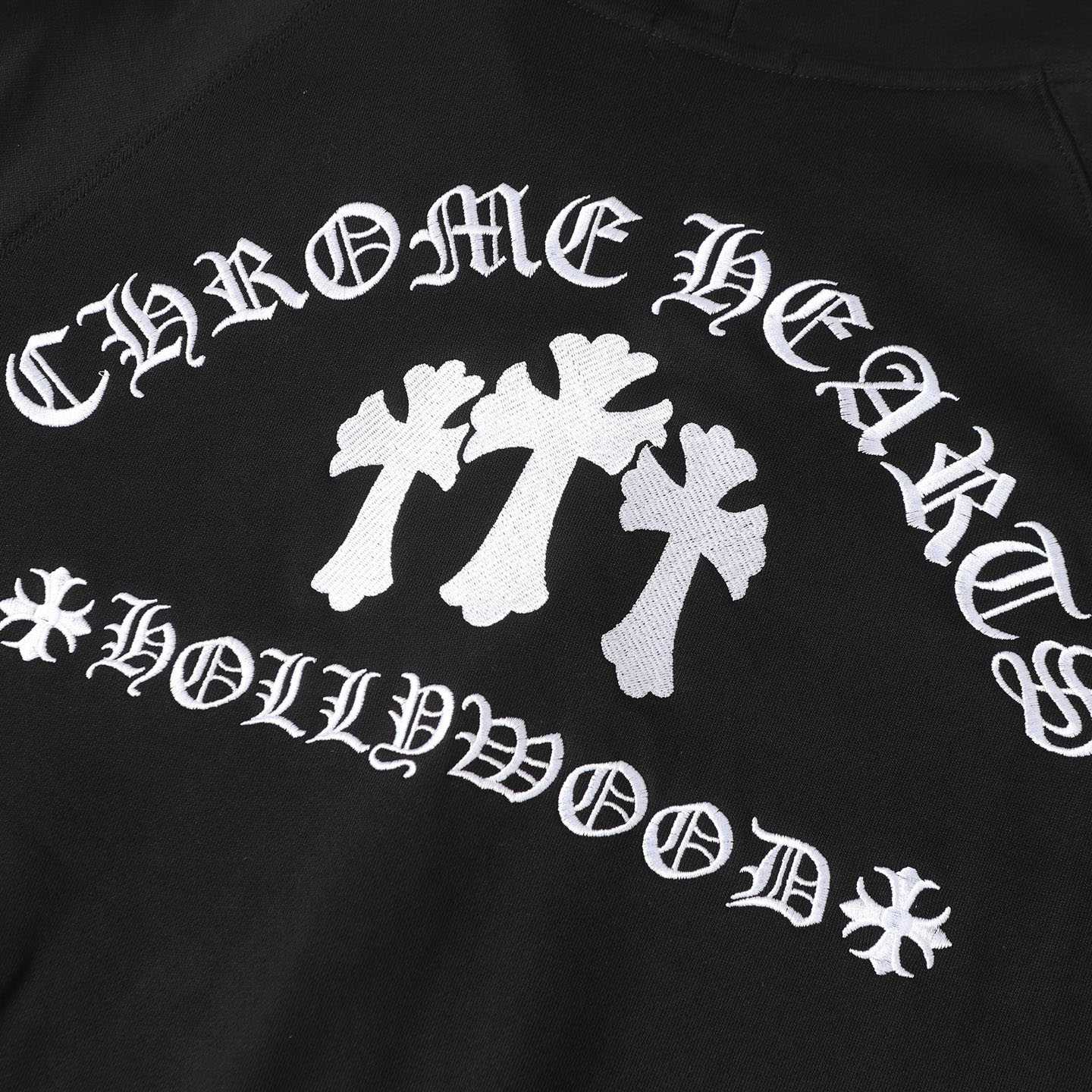 Chrome Hearts Embroidered King Taco Zip Up Hoodie 'Black' - DesignerGu