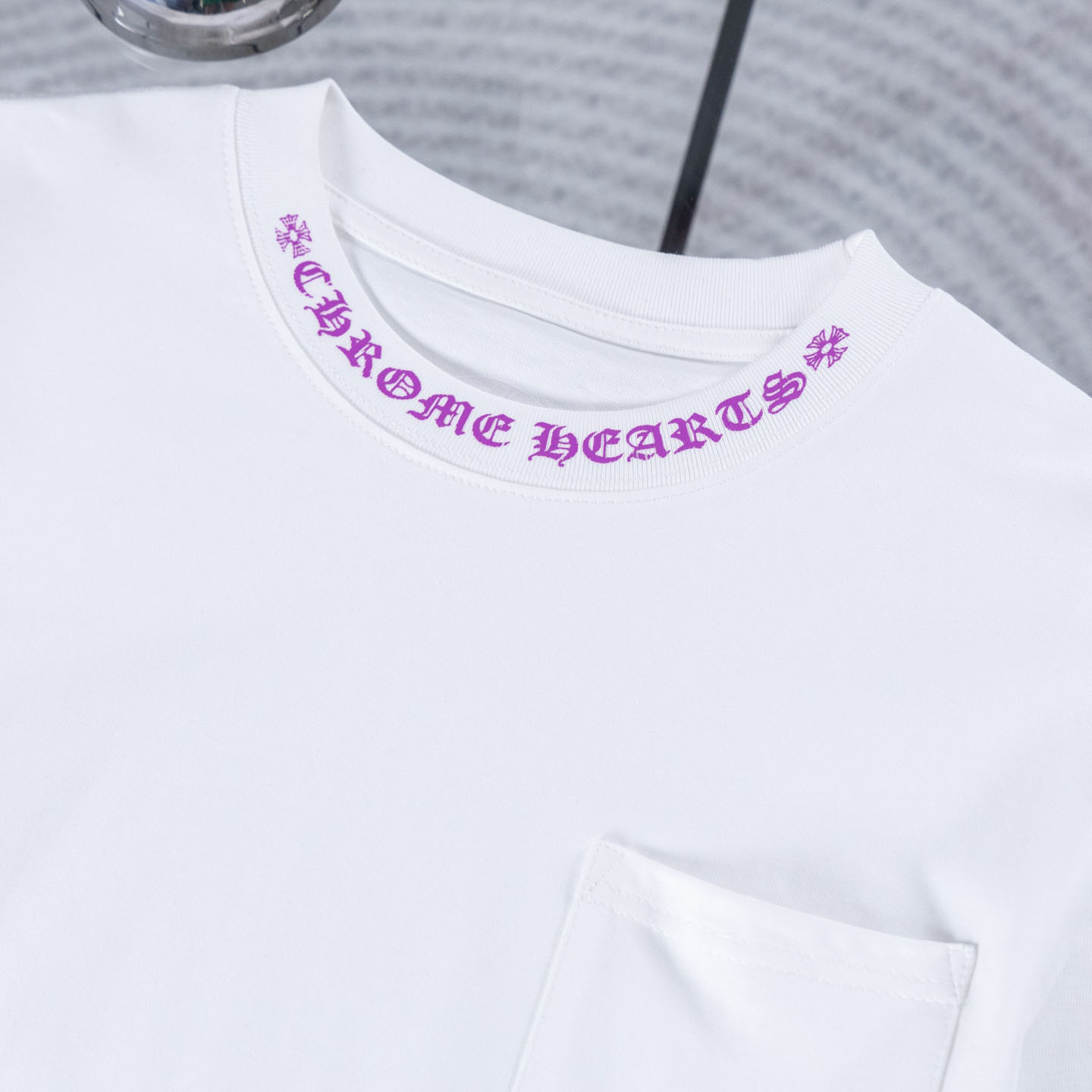 Chrome Hearts Neck Logo Long Sleeve T-Shirt  'White' - DesignerGu