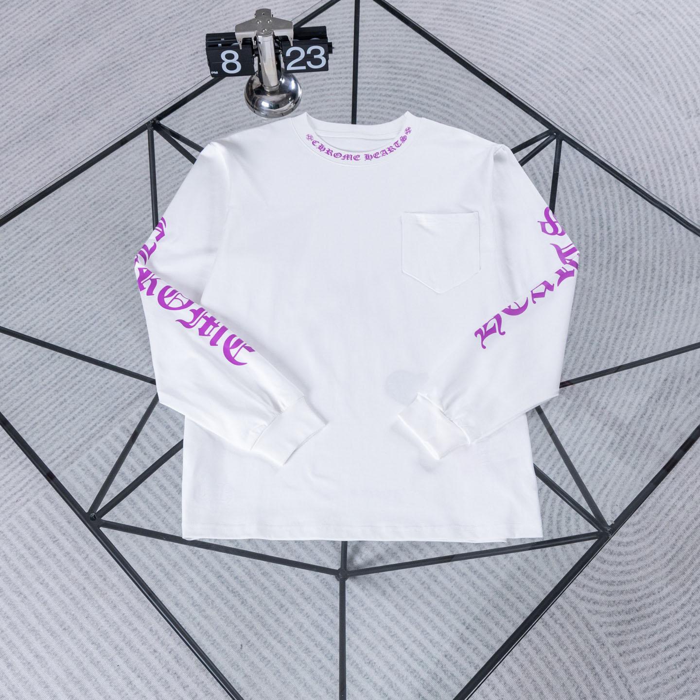 Chrome Hearts Neck Logo Long Sleeve T-Shirt  'White' - DesignerGu