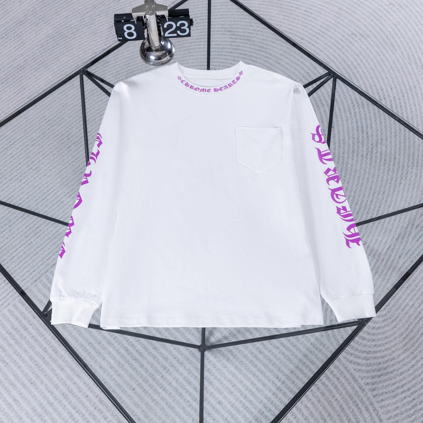 Chrome Hearts Neck Logo Long Sleeve T-Shirt  'White' - DesignerGu