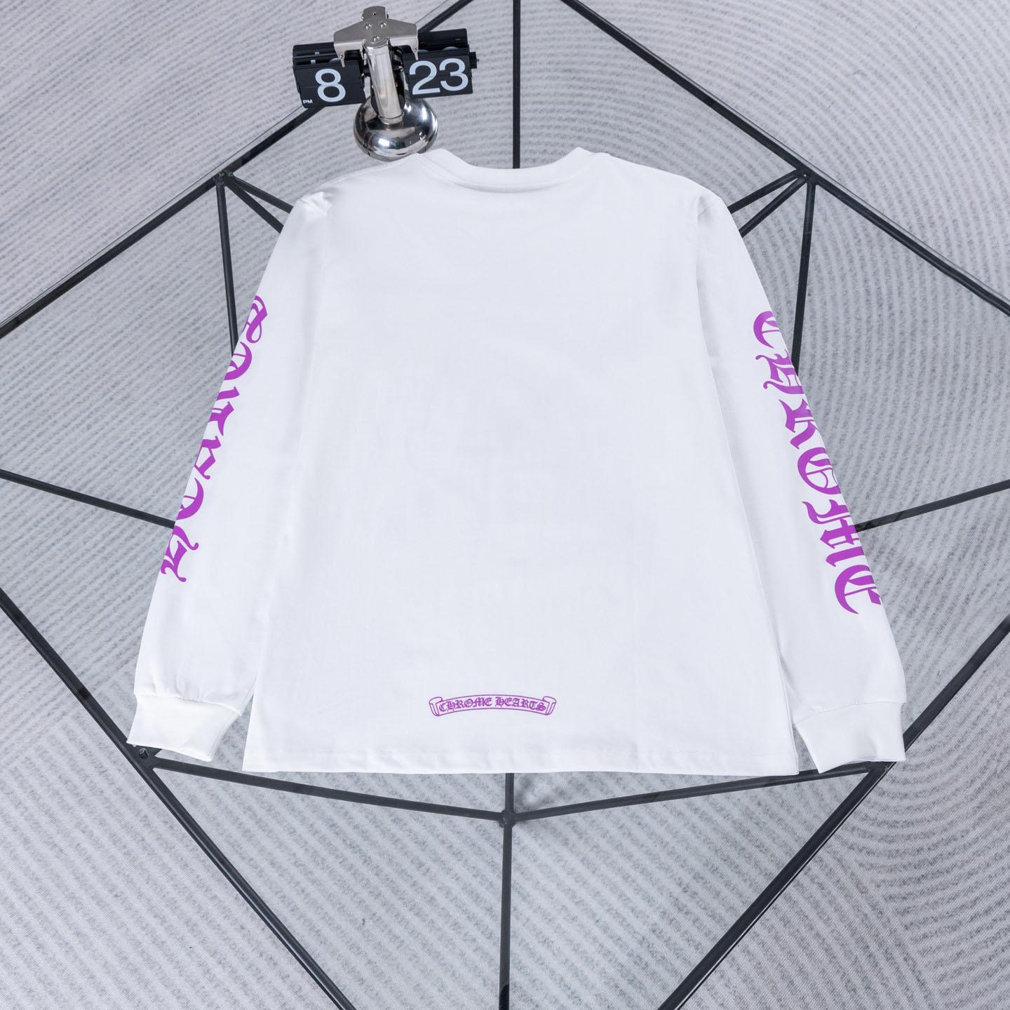 Chrome Hearts Neck Logo Long Sleeve T-Shirt  'White' - DesignerGu