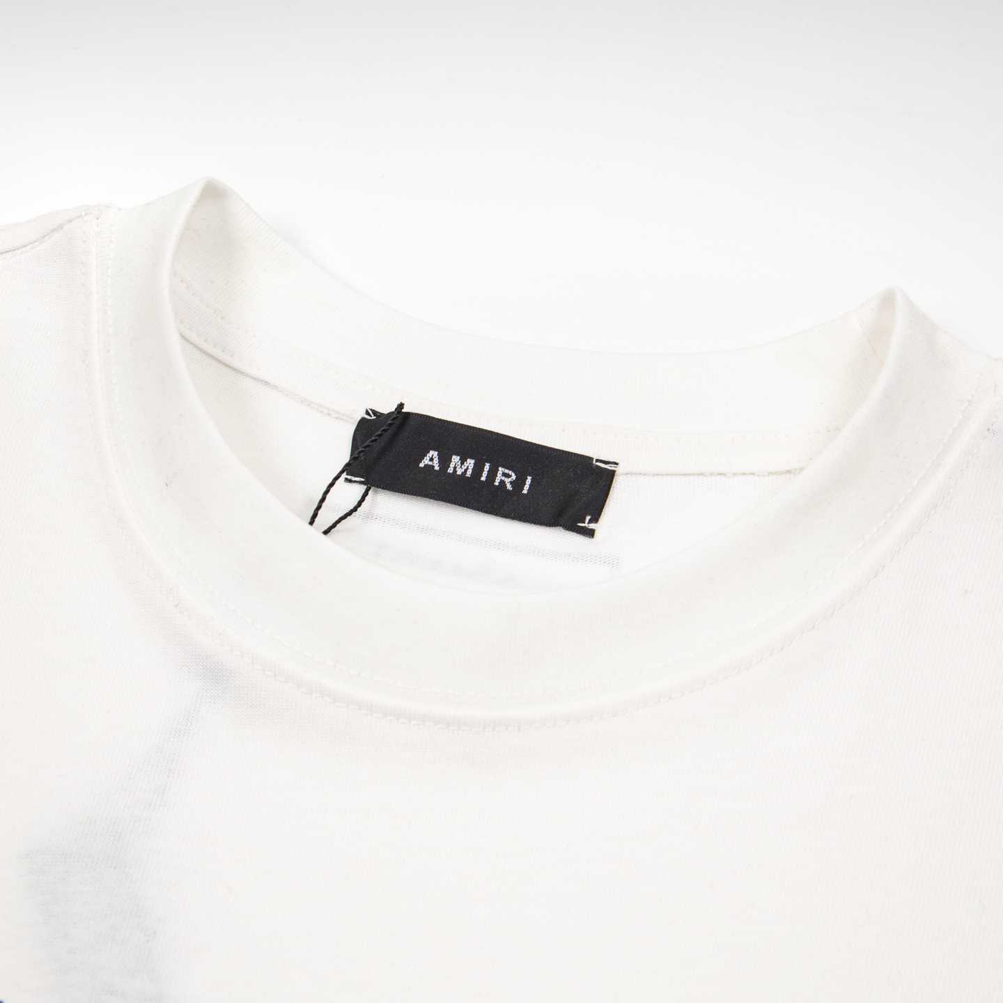 Amiri Cotton Burn Out T-Shirt 'White' - DesignerGu