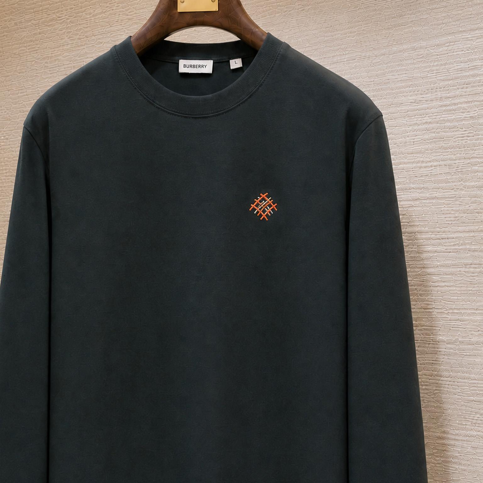 Burberry Long-sleeve Logo Cotton T-shirt - DesignerGu