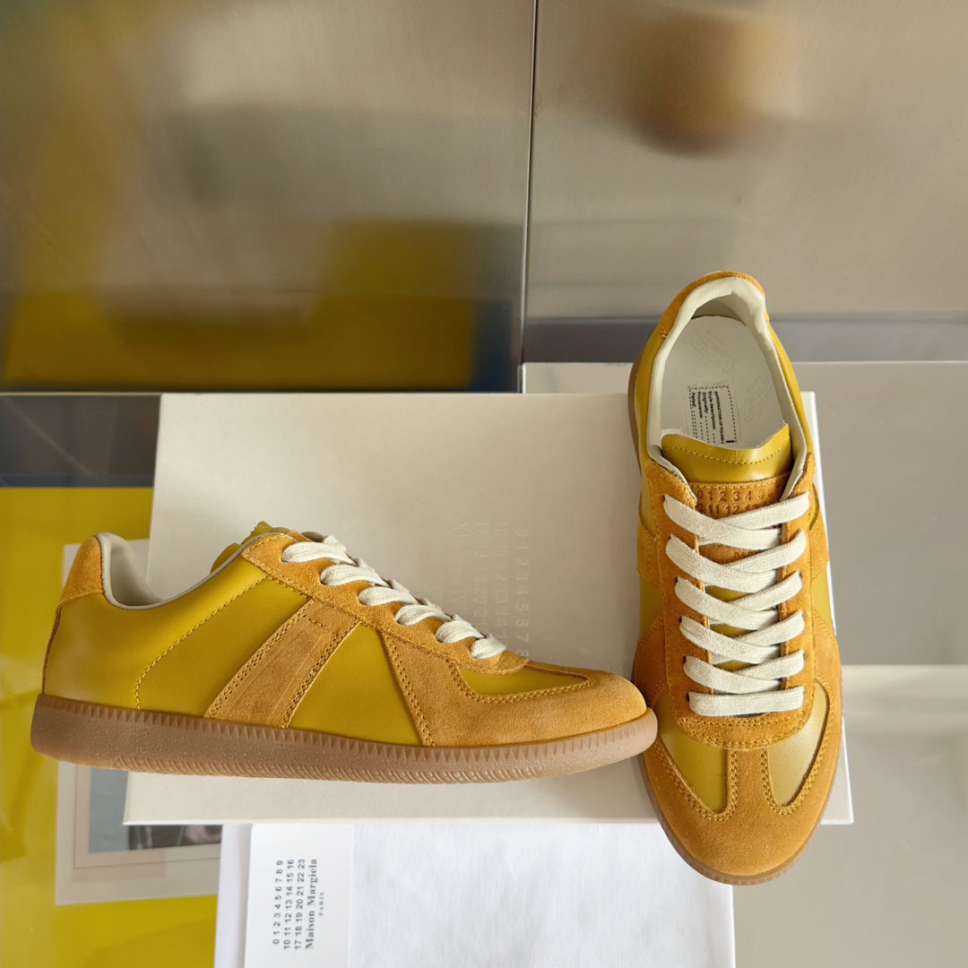 Maison Margiela Yellow Replica Nappa Sneakers - DesignerGu