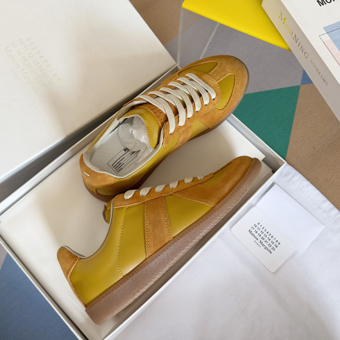 Maison Margiela Yellow Replica Nappa Sneakers - DesignerGu